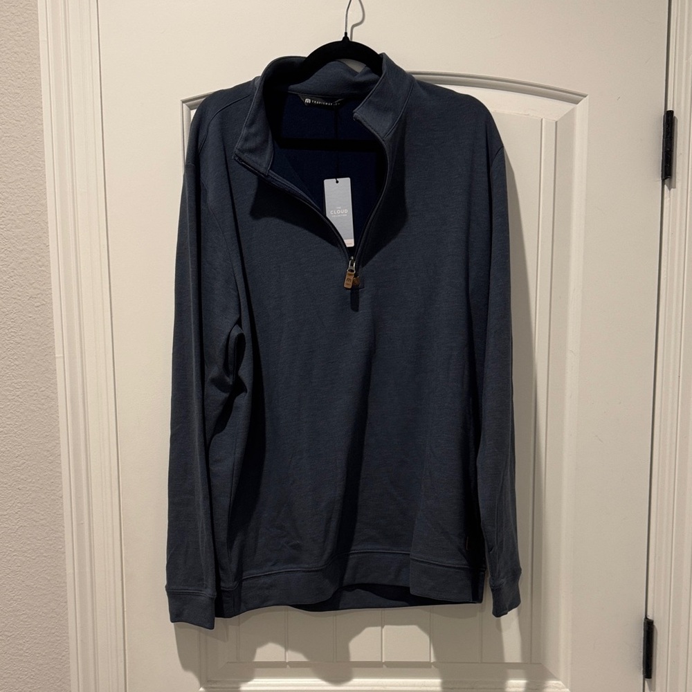 Travis Mathew Dark Blue Zip-Up Sweater